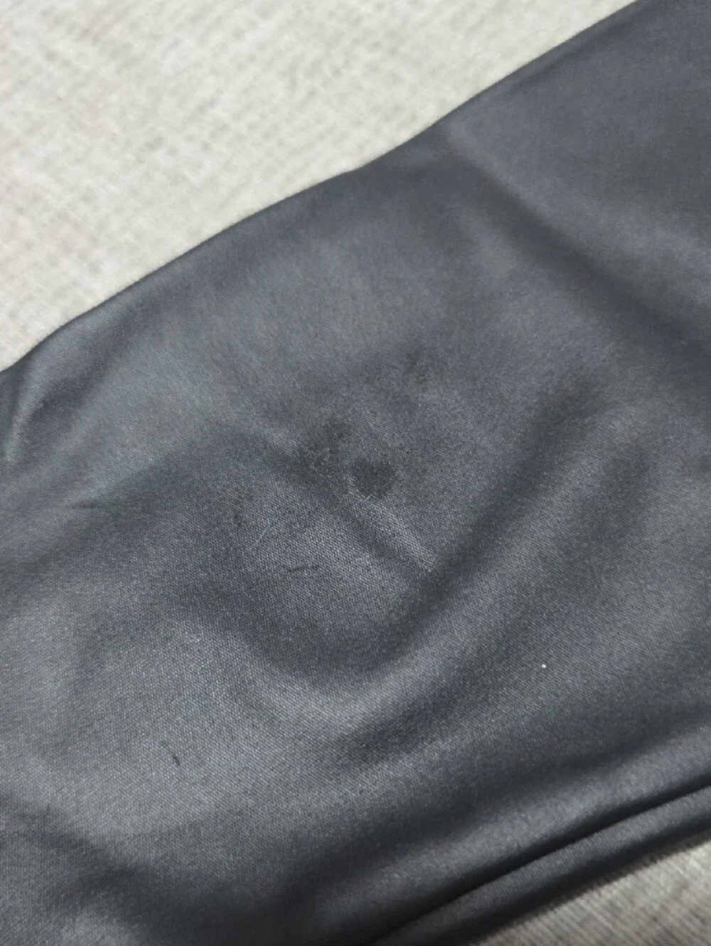Kids Black Faux Leather Logo Waist Leggings